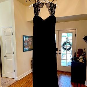 Black lace cutout back dress size 6